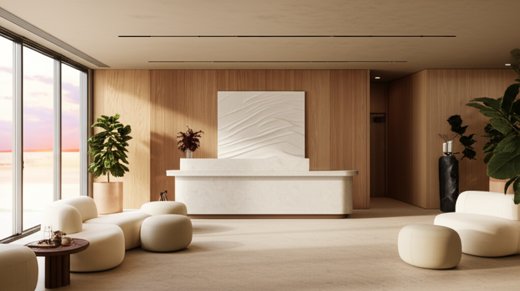 Elegant spa reception